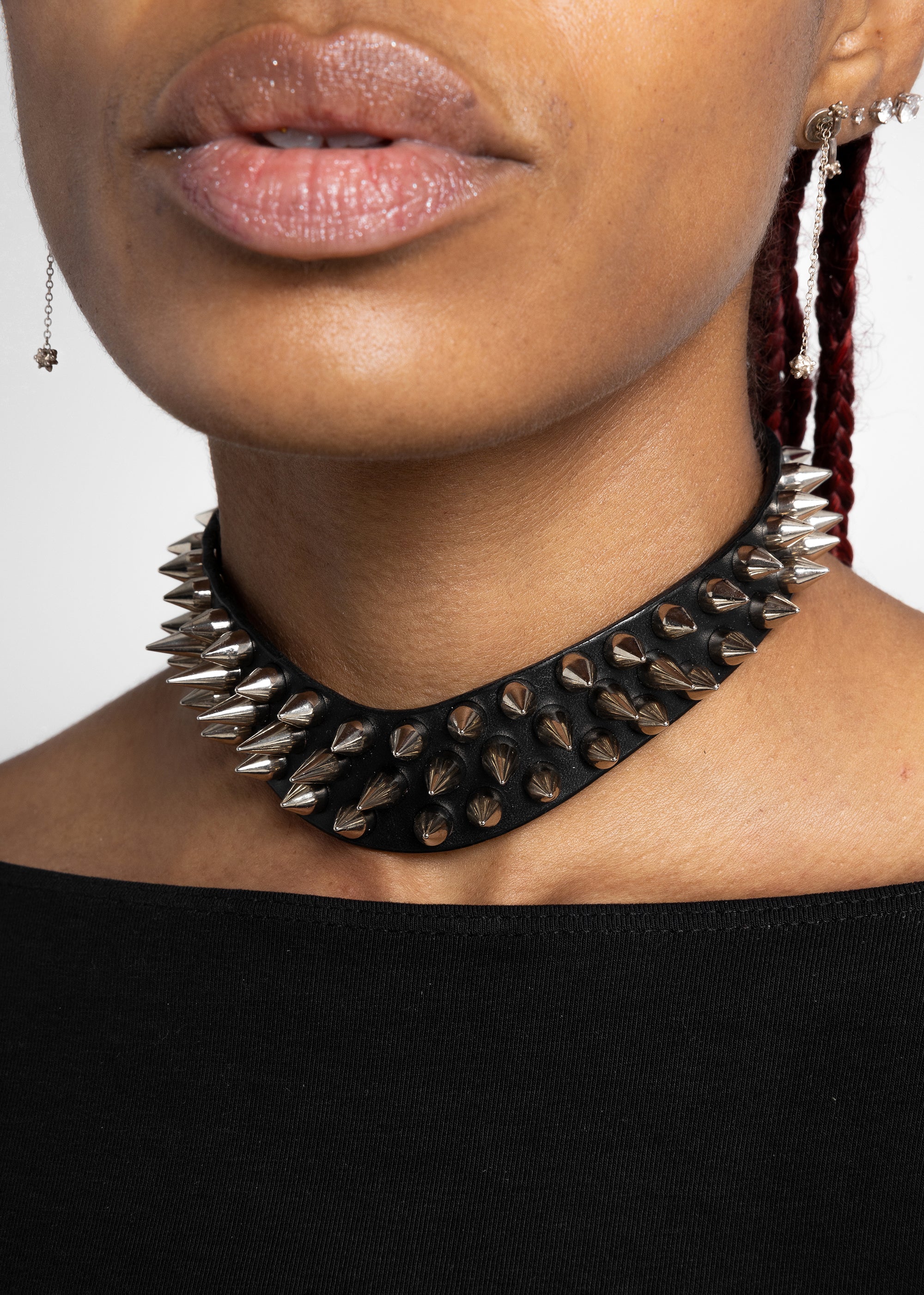 Spiked Crescent Choker