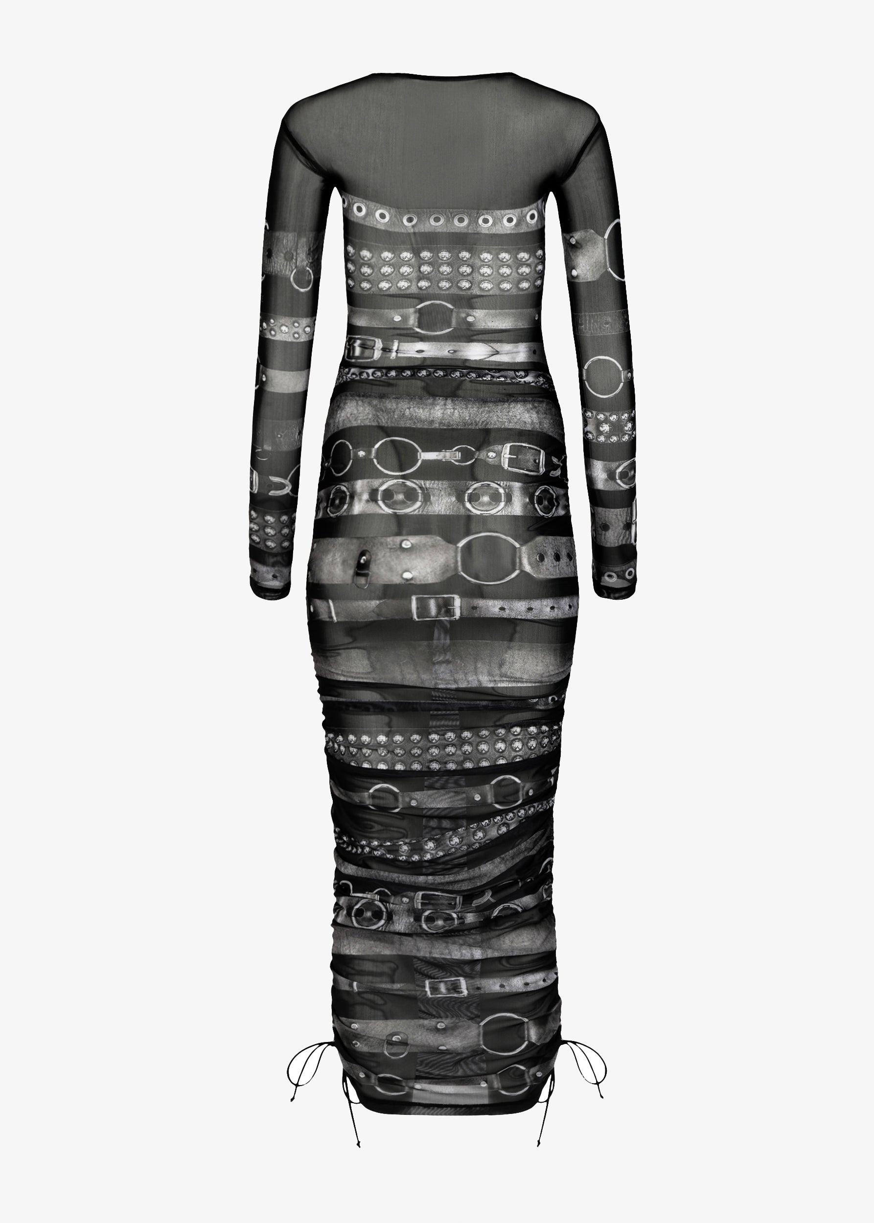 Mesh Belt Dress - Black