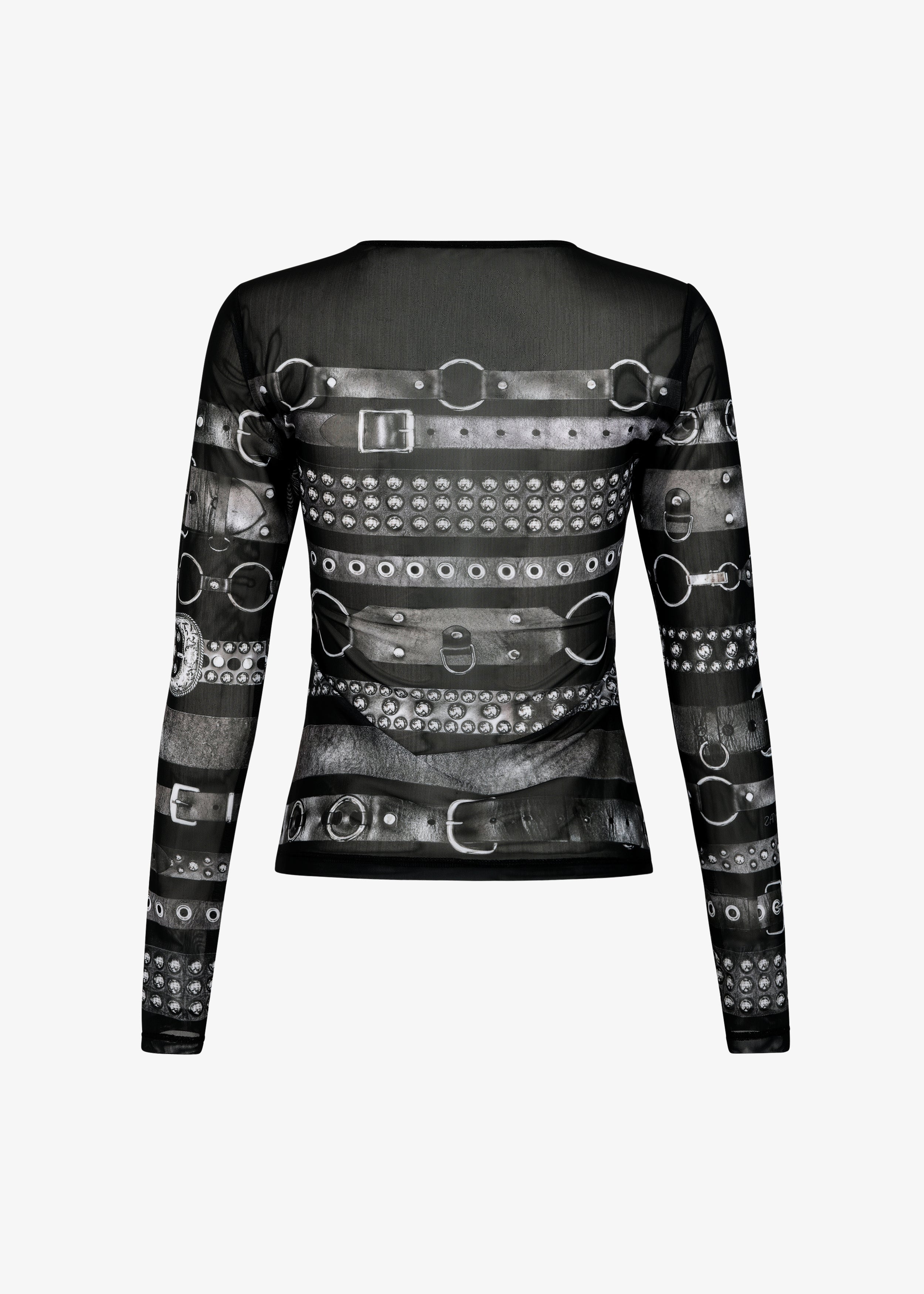 Mesh Belt Top - Black