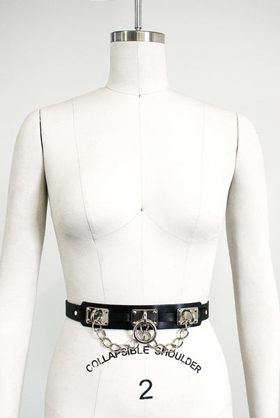 Oversized Buckle Belt with Chain - Zana Bayne