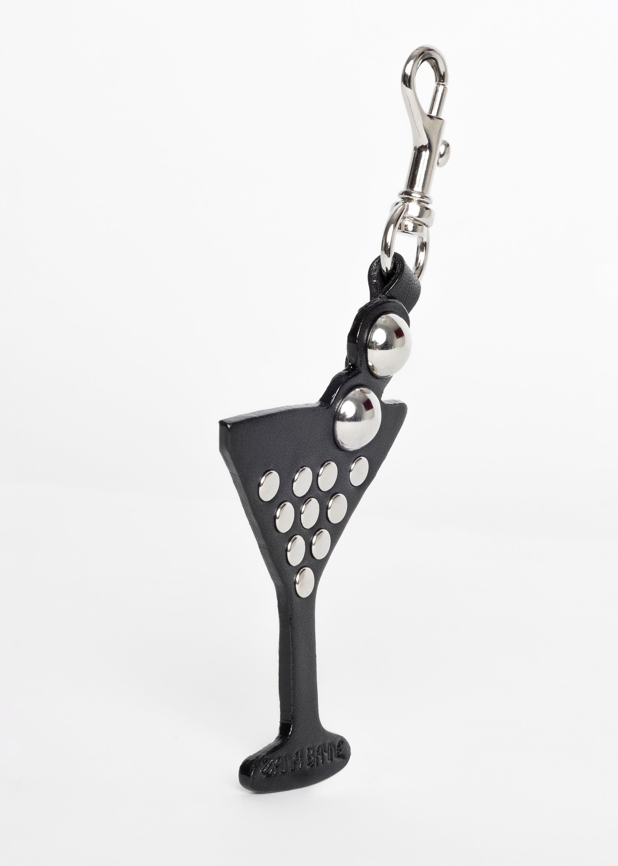 Leather Martini Keychain