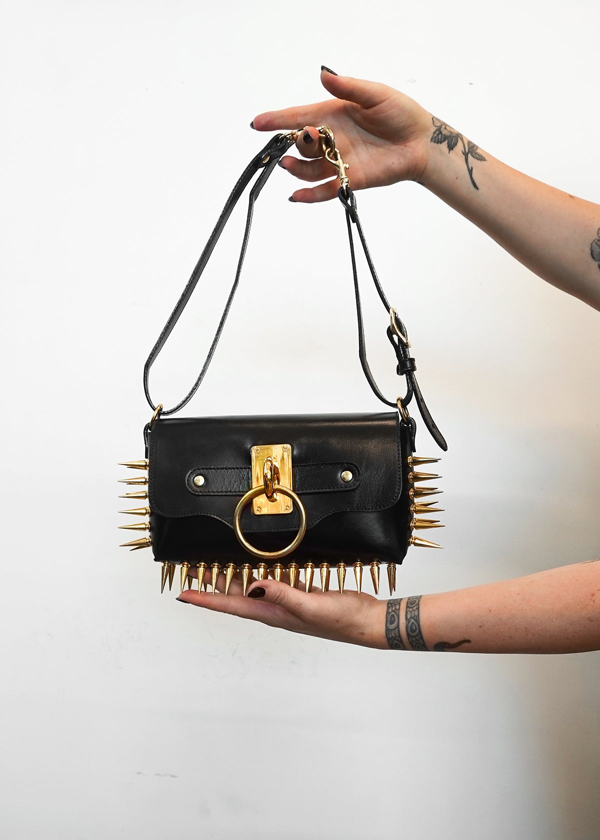 Choker Shoulder Bag - L Spikes