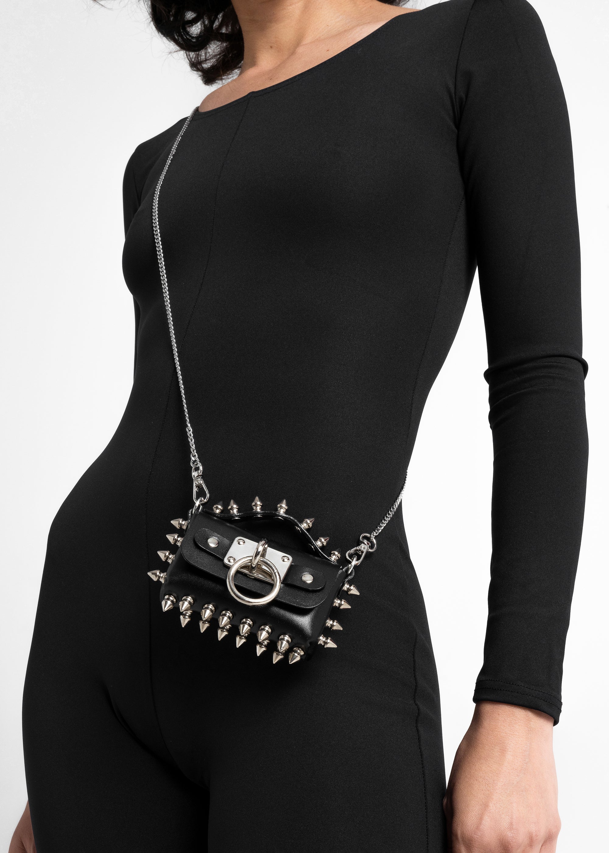 Spiked Halo Choker Bag - Tiny
