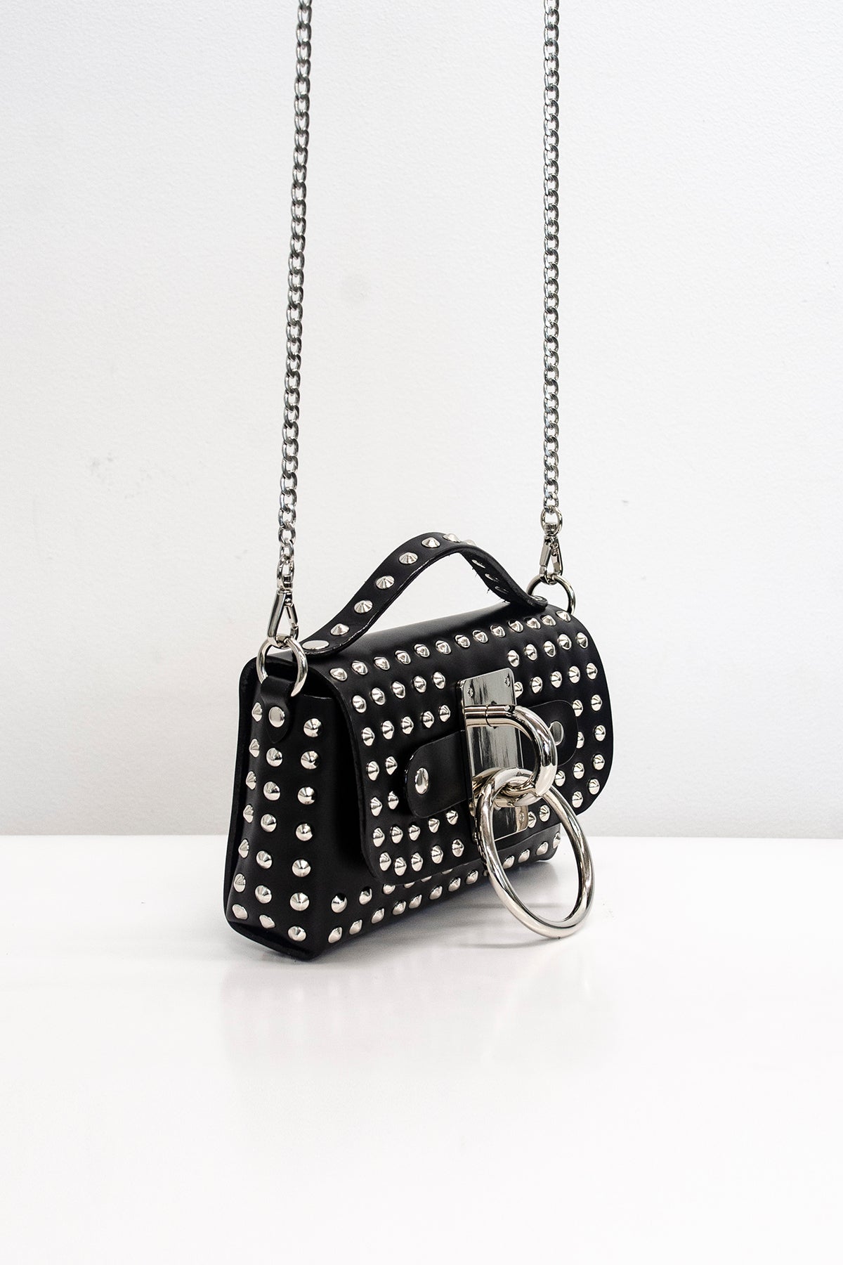 Studded shop mini bag