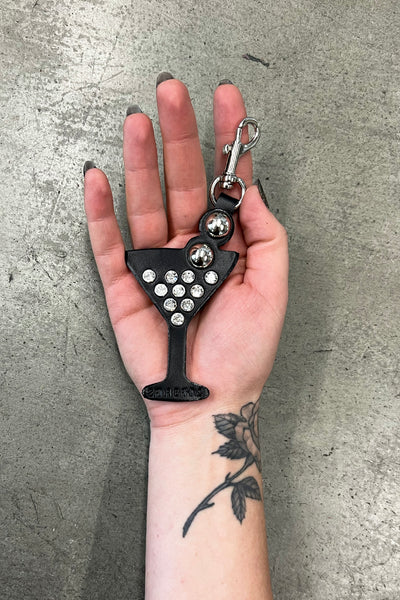 Leather Martini Keychain